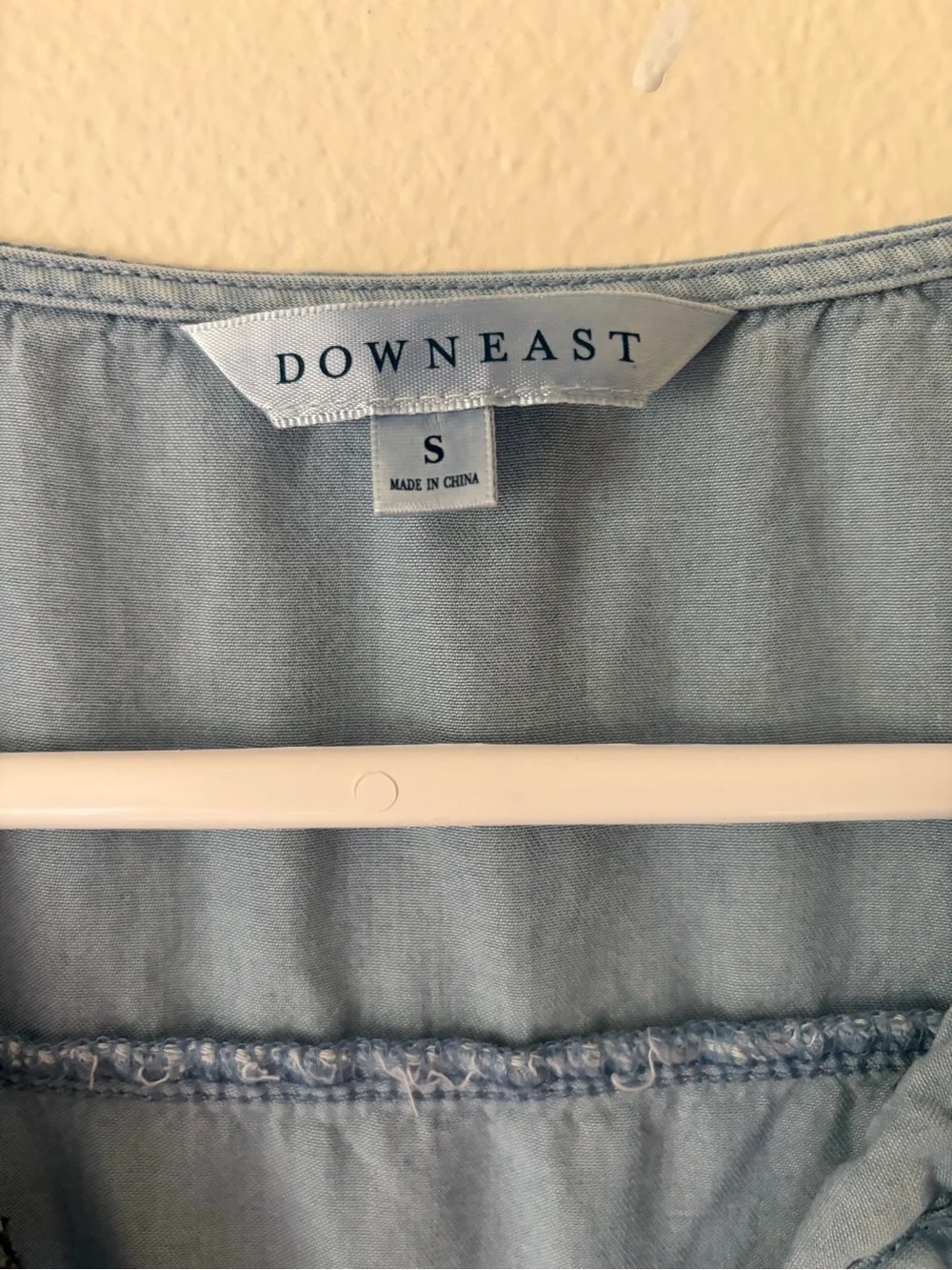 DownEast Light Blue Women Dress Boho Country Size Small